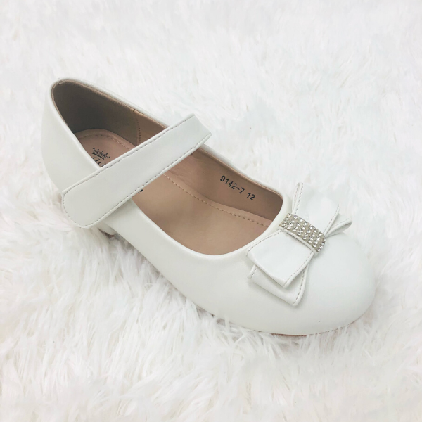 Dress Shoes with Low Heel White 9142