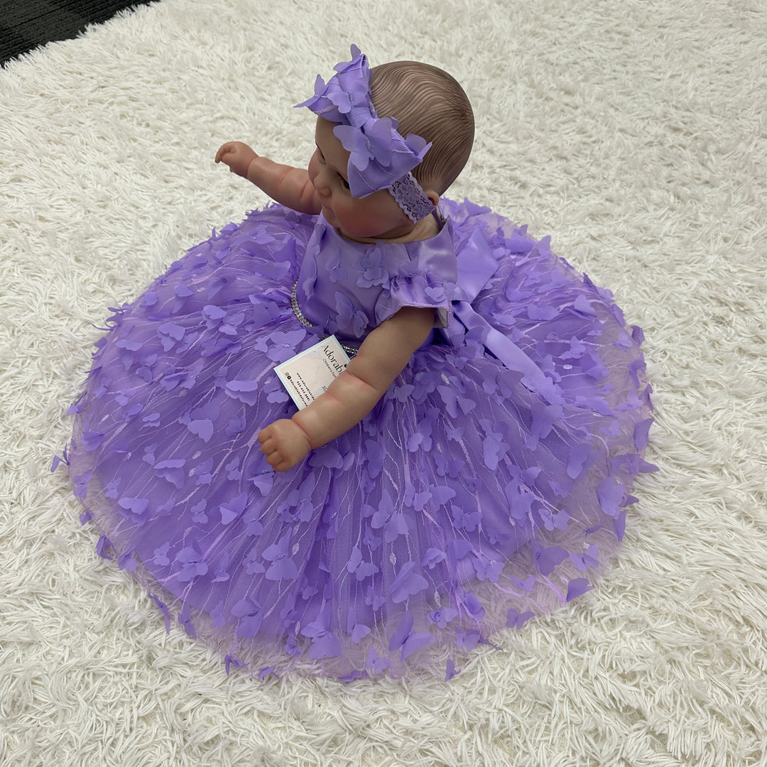 Helen Butterfly Baby Dress Purple 12 18m Dress Only