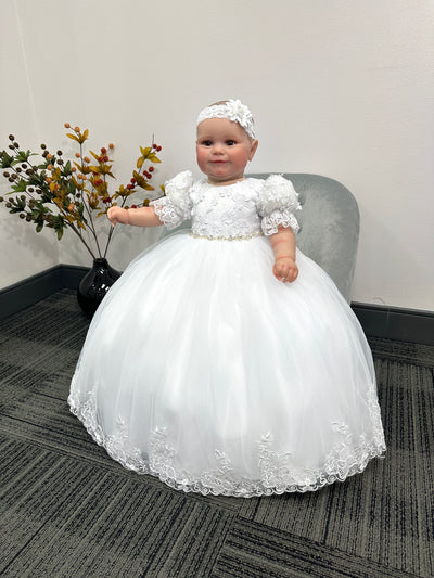 Amelia Baptism Gown: WHITE