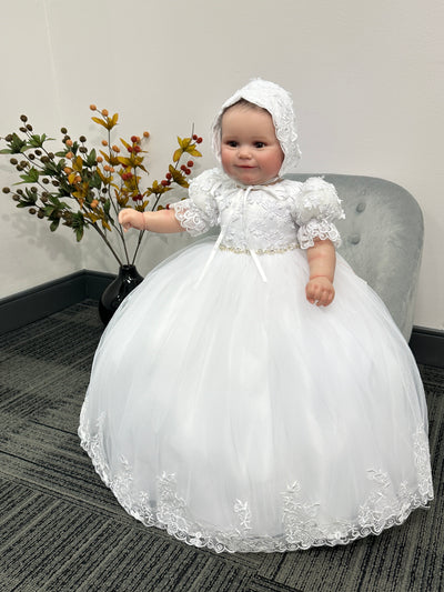 Amelia Baptism Gown: WHITE