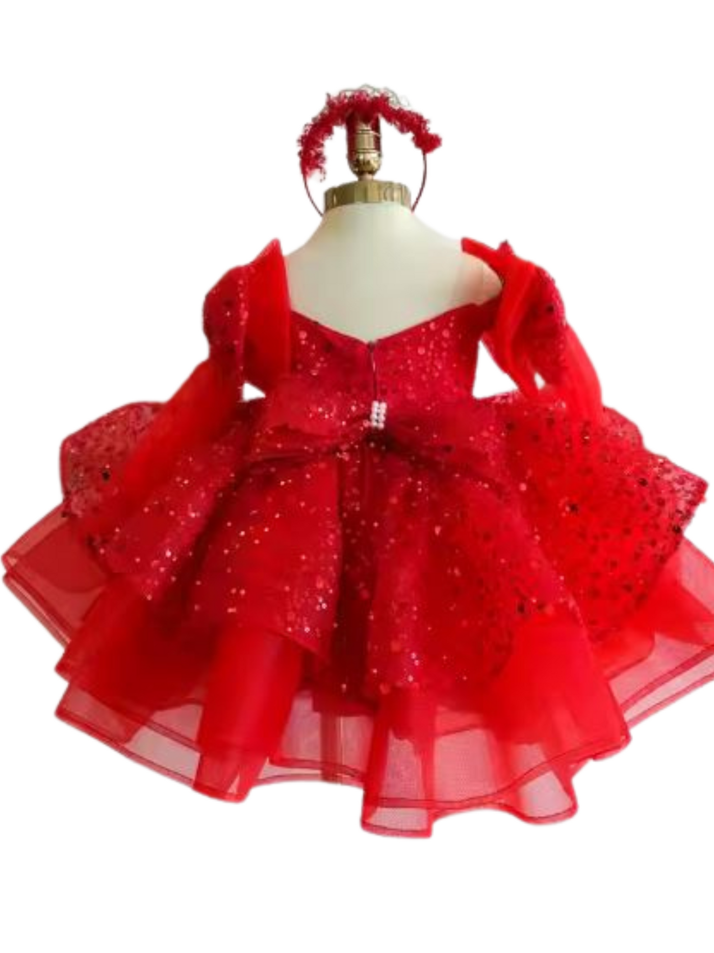 Sabrina Girls Party Dress: Red