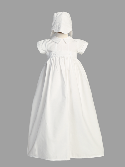 Dominic Baptism Boys Gown: WHITE